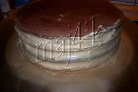 Торт "сметанник" именинный: шаг 8
