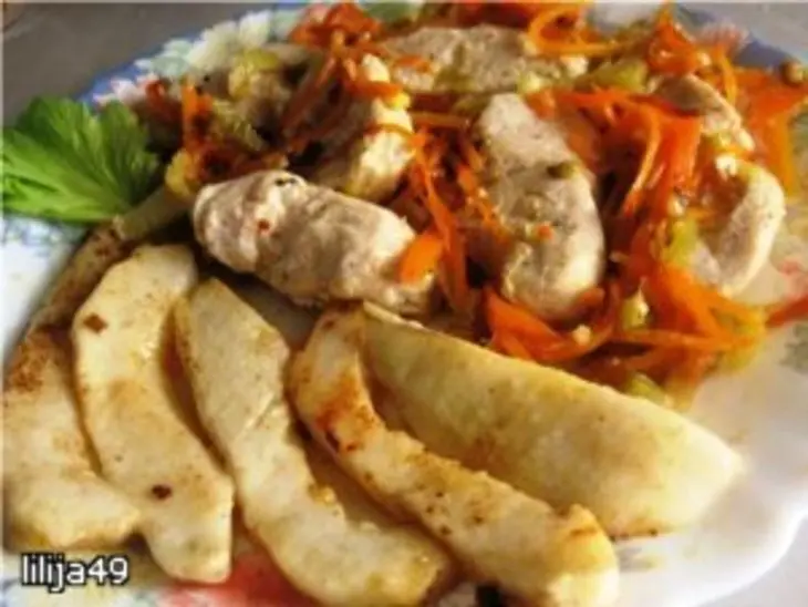Курица с айвой и овощами: шаг 1