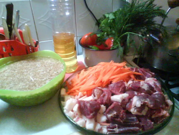 Плов по-фергански: шаг 1