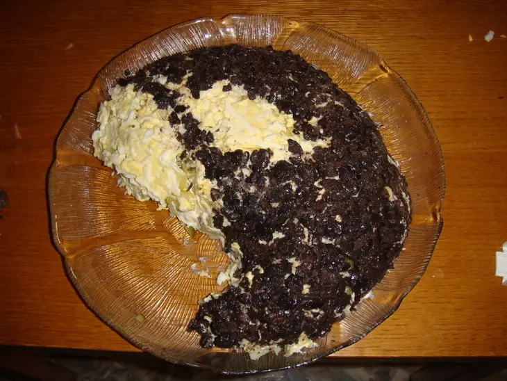 Салат" касатка": шаг 3