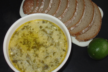 Суп с щавелем и сливочным сыром   .: шаг 5