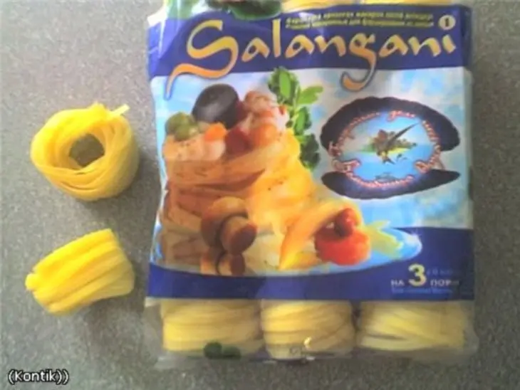 Салангани (гнезда из лапши): шаг 1