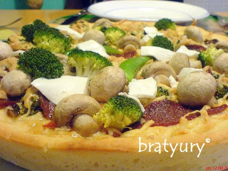 Chicago style pizza at pizzeria uno - пицца, которая мне очень понравилась: шаг 7