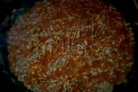 Нежный киш с фаршем и красным вином: шаг 3