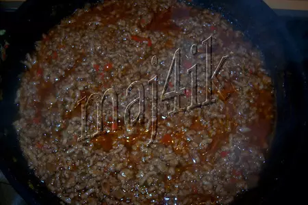 Нежный киш с фаршем и красным вином: шаг 4
