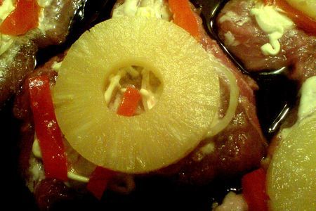 Мясо  запеченное с ананасами: шаг 4