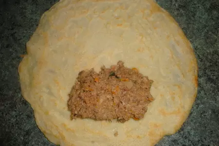 Хрустящие блинчики с мясом: шаг 1