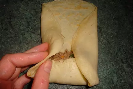 Хрустящие блинчики с мясом: шаг 2