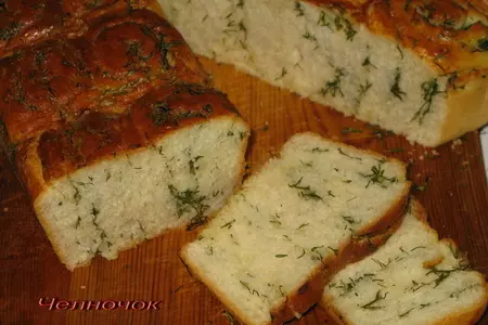 Хлебушек рулетный с укропчиком и чесночком: шаг 8