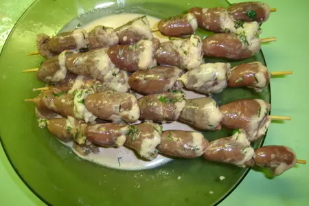 Домашний шашлык из куриных сердечек: шаг 1