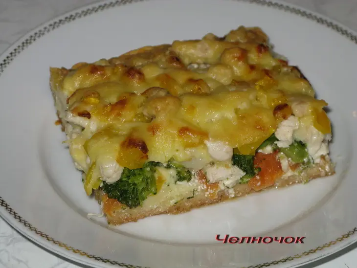 Пирог...вкусный...очень(хоть изначально и задумывался как пицца :-) ): шаг 8
