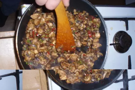 Слойка с мясной и грибной начинкой: шаг 4
