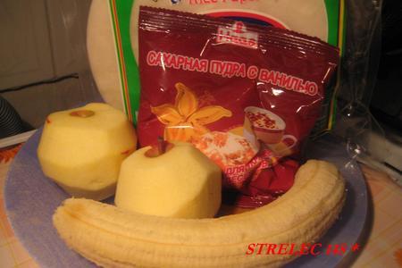 Рисовые блинчики с яблоком и бананом.: шаг 1