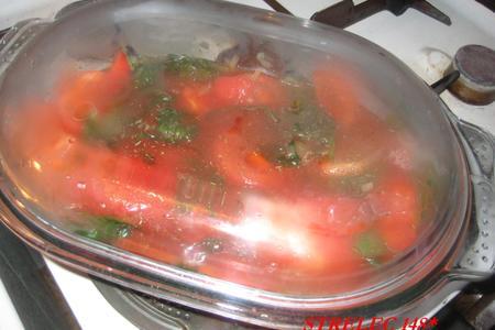 "хек" в шпинатно-томатном соусе: шаг 5