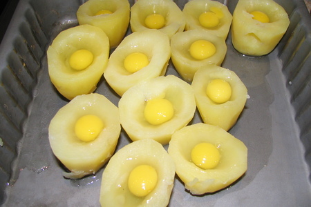Картофель с перепелиными яйцами: шаг 2