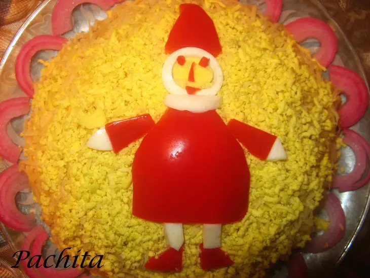 Салат "санта": шаг 8