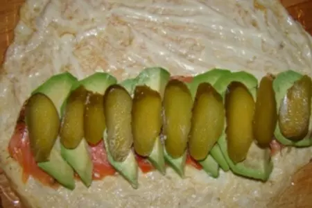 Роллы с раковыми шейками: шаг 1