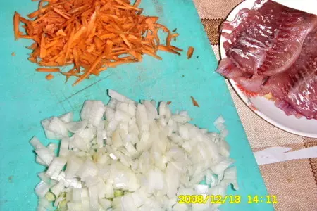 Рыбные рулеты с овощами: шаг 1