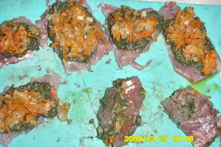 Рыбные рулеты с овощами: шаг 7