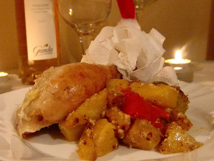 Скоро новый год-курица запеченная с овощами: шаг 8