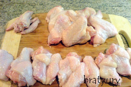 Куриные крылышки в духовке в пакете: шаг 1