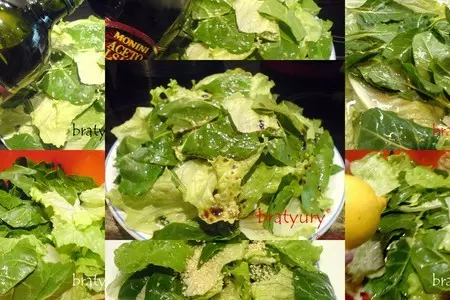 Салат и шпинат с кунжутом и арахисовым маслом: шаг 8