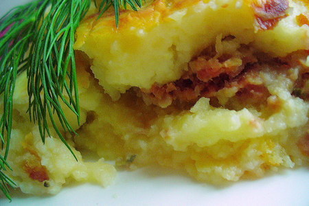 Картофельная запеканка с мясом и грибами.: шаг 2