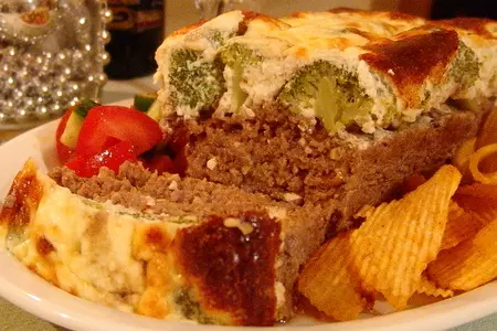 Скоро новый год-мясной хлеб с топпингом из брокколи: шаг 4