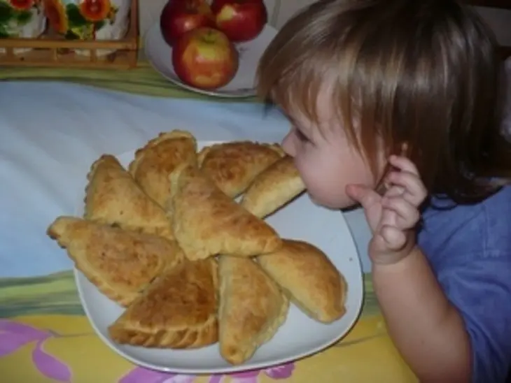 Яблочно-творожные треугольнички: шаг 6