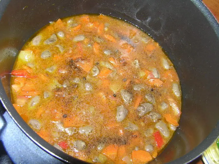 Азу по татарски с сердечками: шаг 3