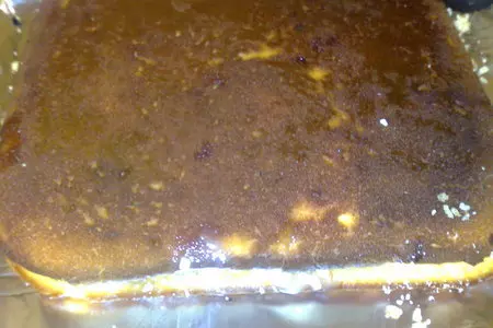 Пироженое в шоколадной глазури с орехами и изюмом: шаг 4