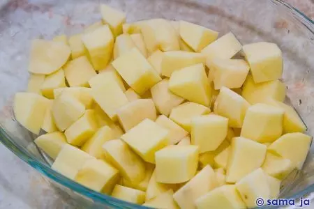 Жаркое с масляной рыбкой: шаг 1
