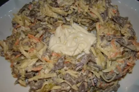 Салат "гнездо": шаг 3