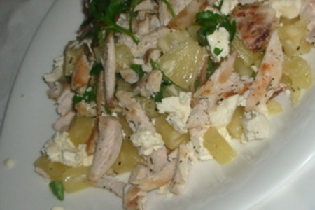 Салат из курицы с ананасом и фетой: шаг 1