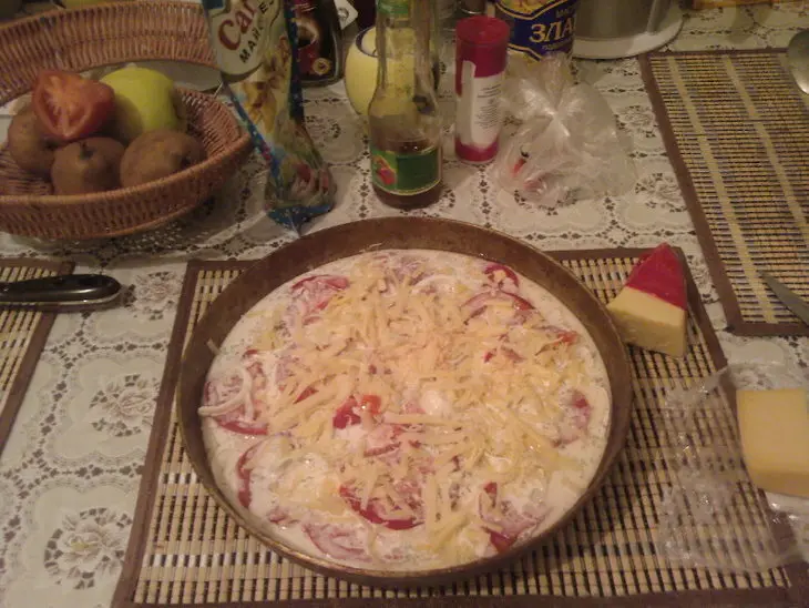 Пангасиус с сыром и помидорами: шаг 3