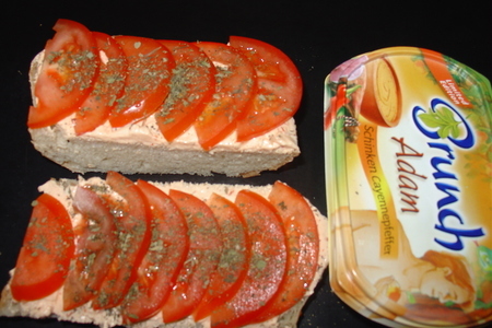 Завтрак:  багетт, запеченный с помидорами и кольраби: шаг 1