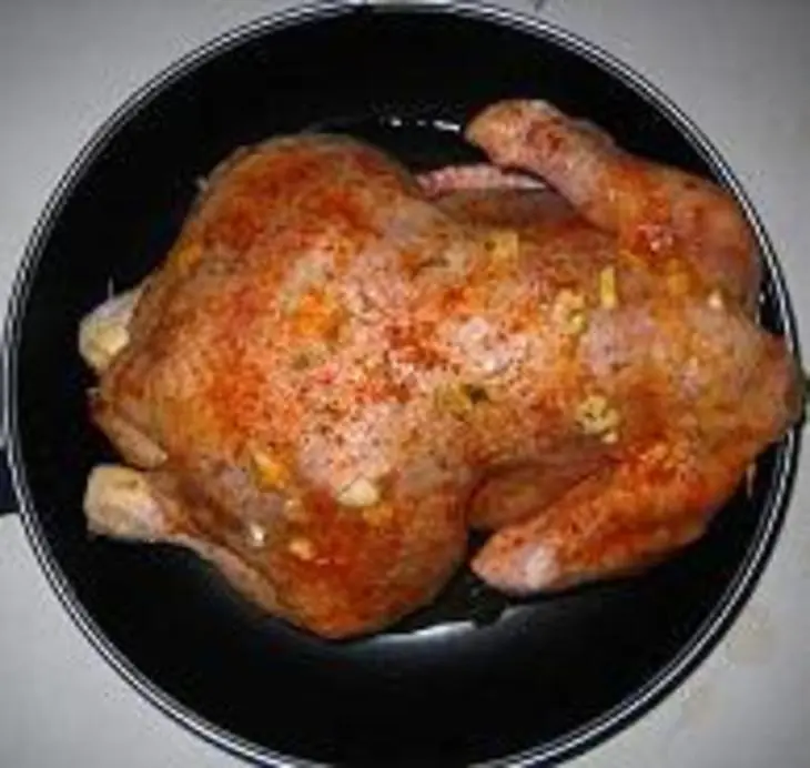 Курица, фаршированная рисом и грибами: шаг 1