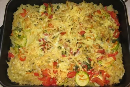 Овощи запеченные с макарошками: шаг 3