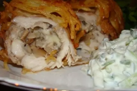 Кокон куриный с грибами: шаг 8