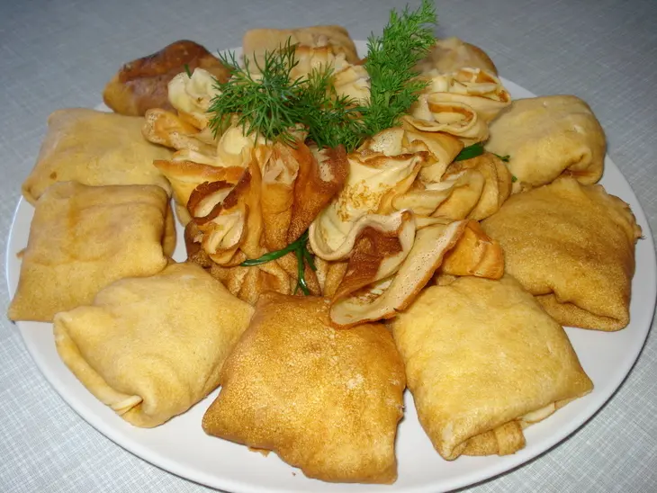 Блины с селёдкой: шаг 7