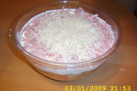 Вкусный слоёный салат: шаг 3