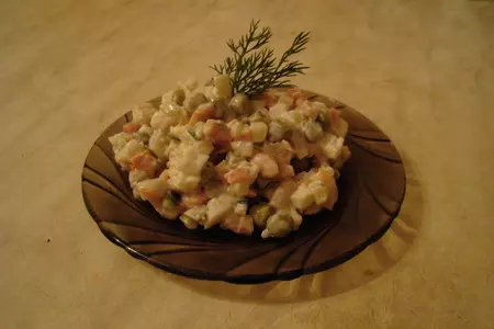 Салат из креветок с овощами: шаг 2