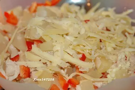 Салат "тропический кальмар": шаг 3