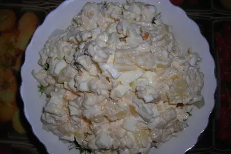 Закуска сырная с ананасом " колокольчики": шаг 4