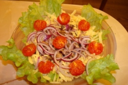 Фасолевый салат с запеченными помидорами: шаг 1