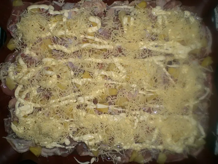 Запеченные бедрышки с ананасом и сыром: шаг 4
