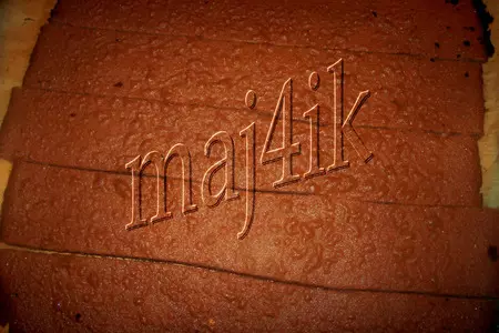 Рождественский торт "лабиринт" (шоколадный с кофейным кремом маскарпоне): шаг 5