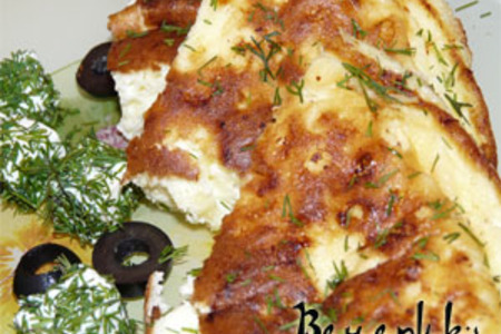 Омлет с брынзой и сыром по-турецки. быстрый и вкусный завтрак.: шаг 8