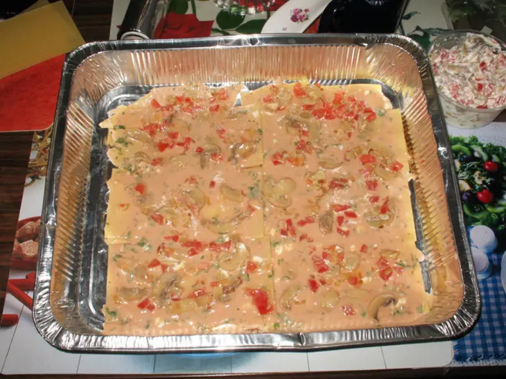 Лазанья овощная с грибами: шаг 4