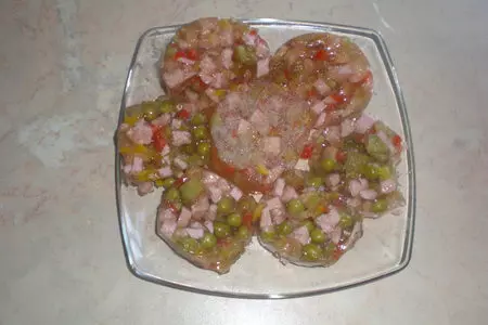 Сальтисон с колбасой и овощами: шаг 5
